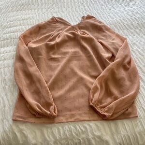 Express Pink blouse with gold accent